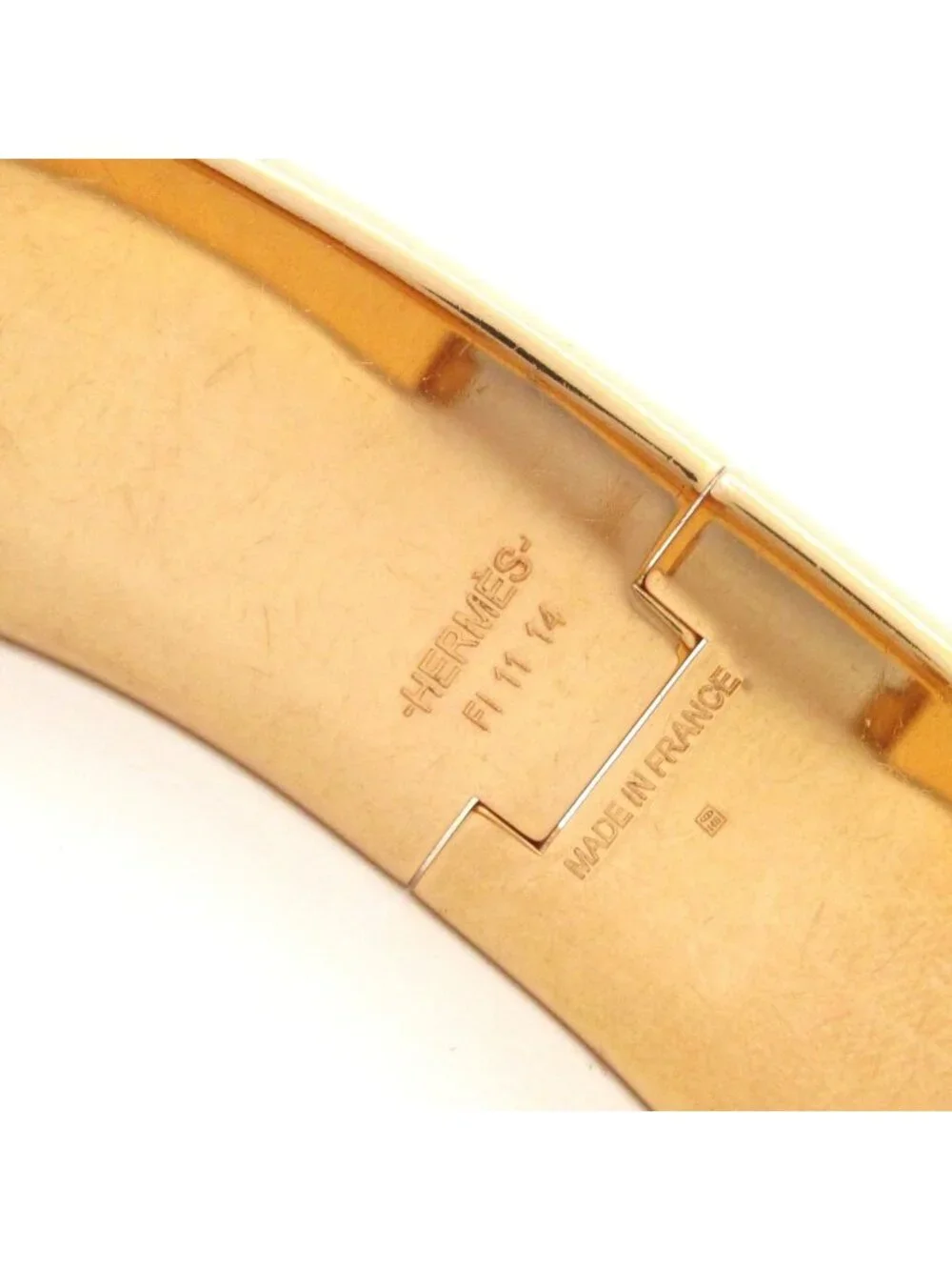 Hermes Bangle Clic Clac Gold Gray Bracelet